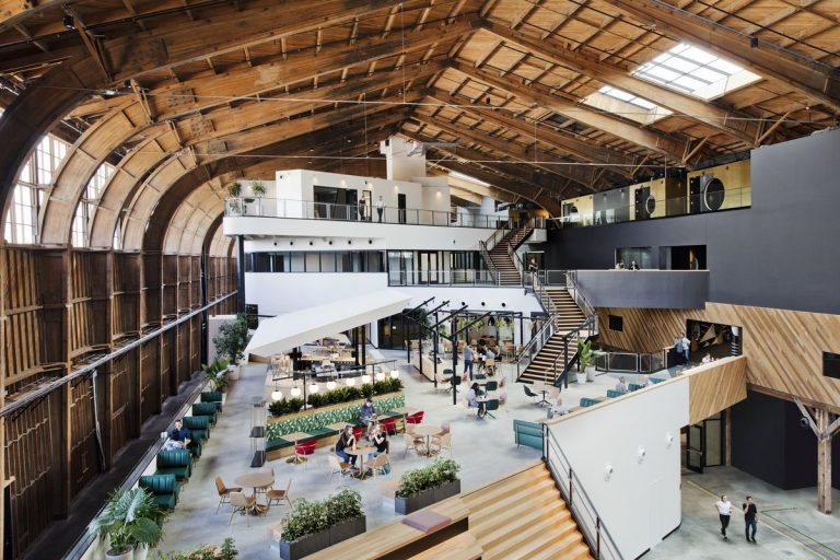 Google’s New L.A. Office Sits Within A Historic Timber Hangar