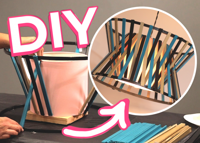 Upgrade Your Lighting With A DIY Paint Stick Pendant Lamp
